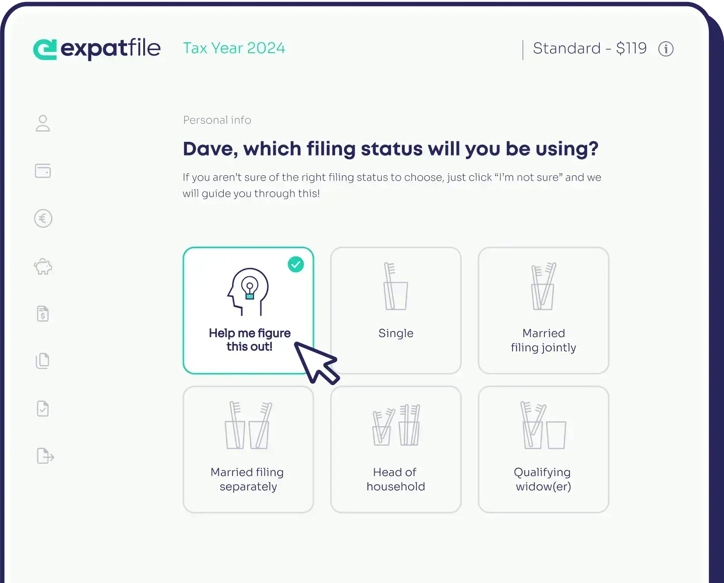 Your recovery rebate credit in Expatfile's Tax Software